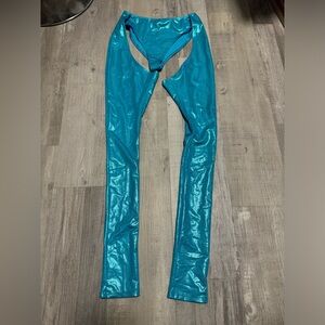 Lux LA Metallic BlueLess Chaps No Size Listed Should Fit Size Small